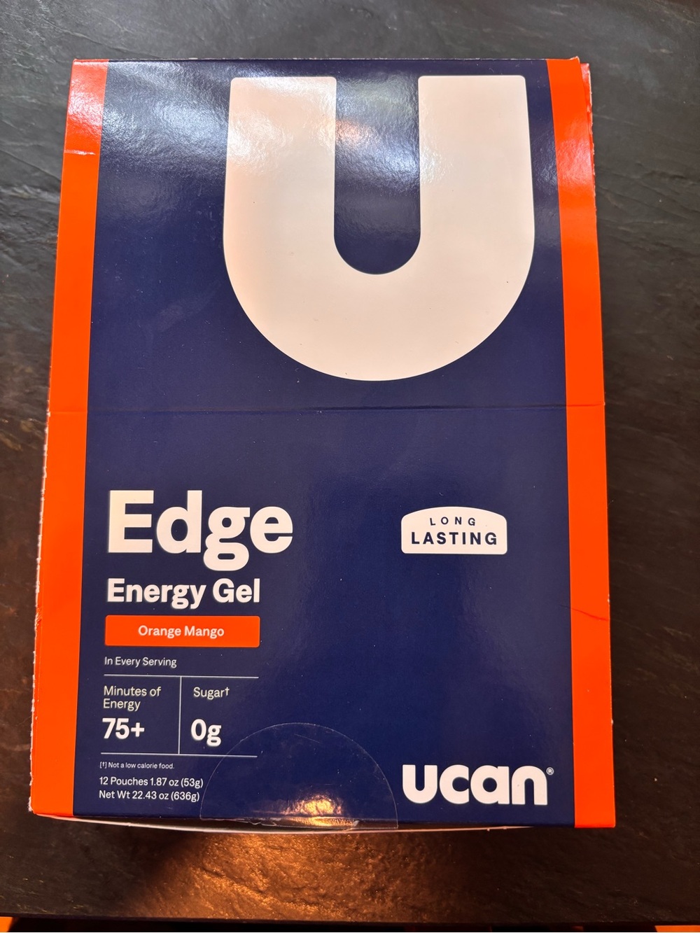 Ucan Edge Energy Gel - Orange Mango (Blue & Orange)